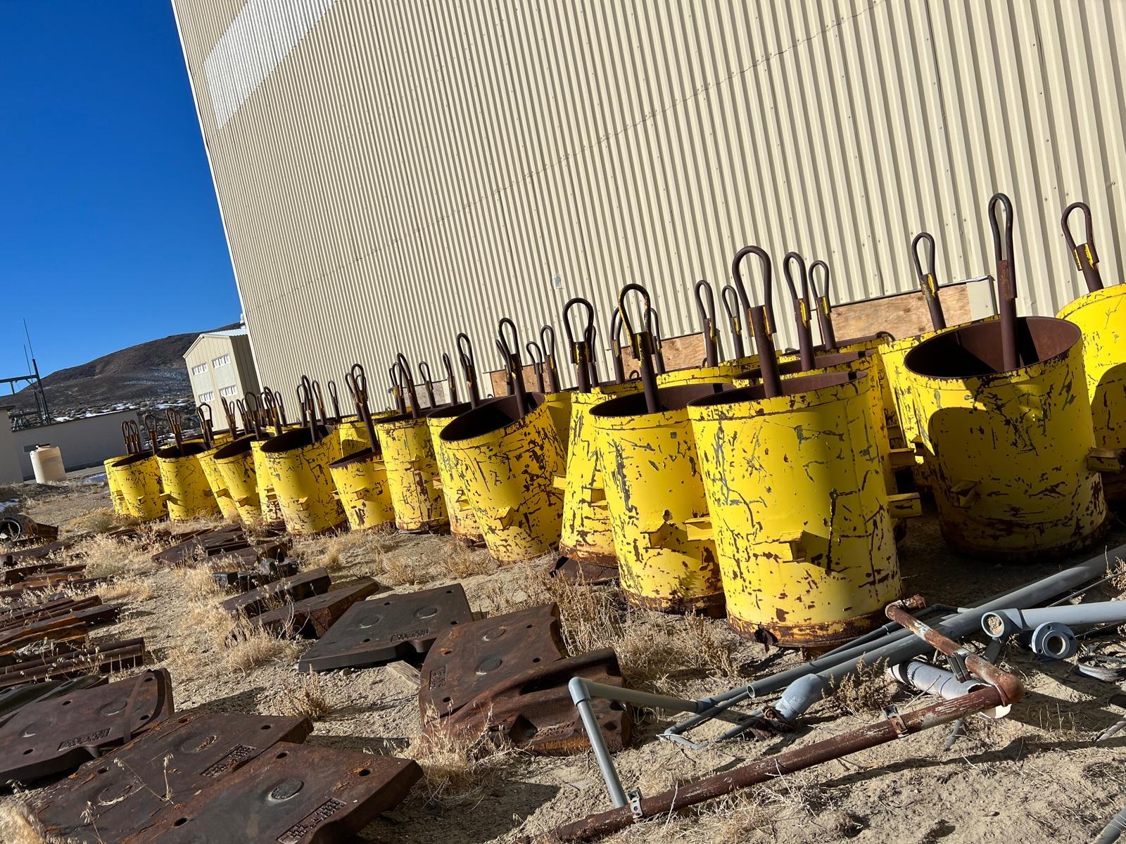 Two sample drill holes at an exploration site